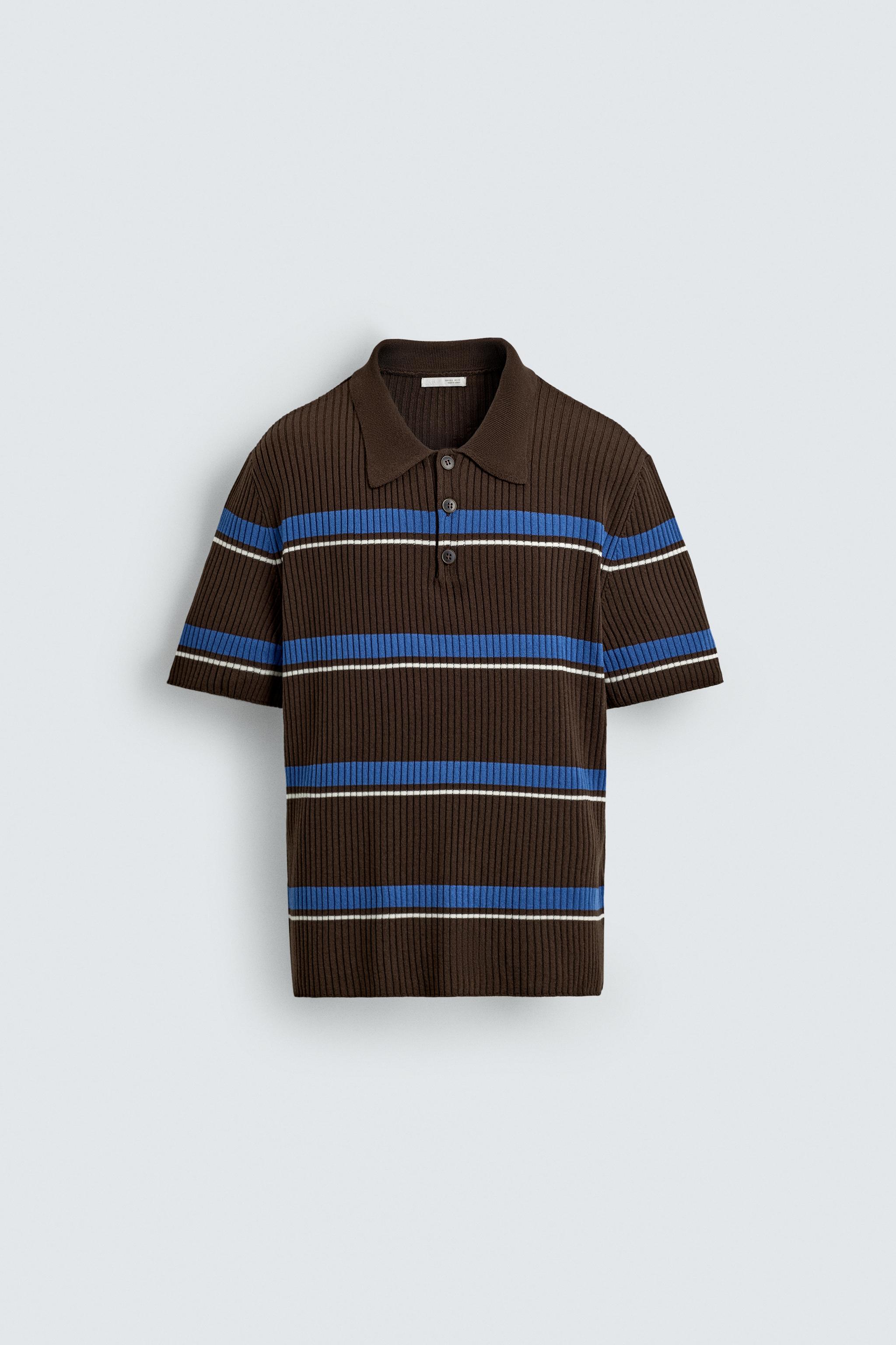 POLO EN MAILLE JACQUARD À RAYURES